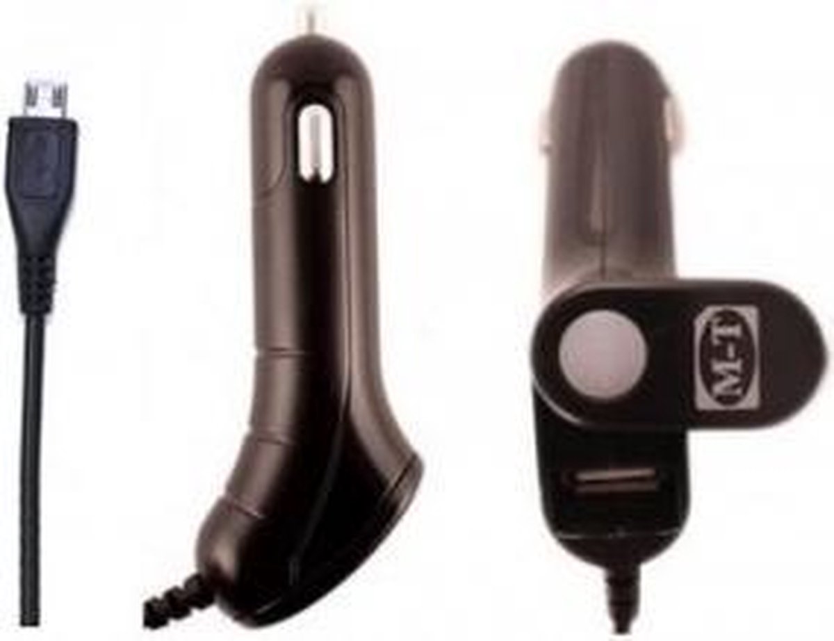 Autolader geschikt voor TomTom RIDER 400 - Extra USB poort - ABC-Led