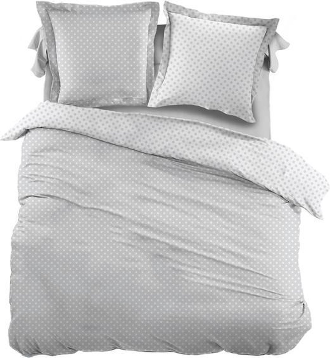 Snoozing Pierrot - Dekbedovertrek - Lits-jumeaux - 240x200/220 cm + 2 kussenslopen 60x70 cm - Gray