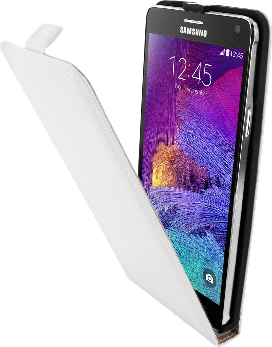 Mobiparts - witte premium flipcase - Samsung Galaxy Note 4