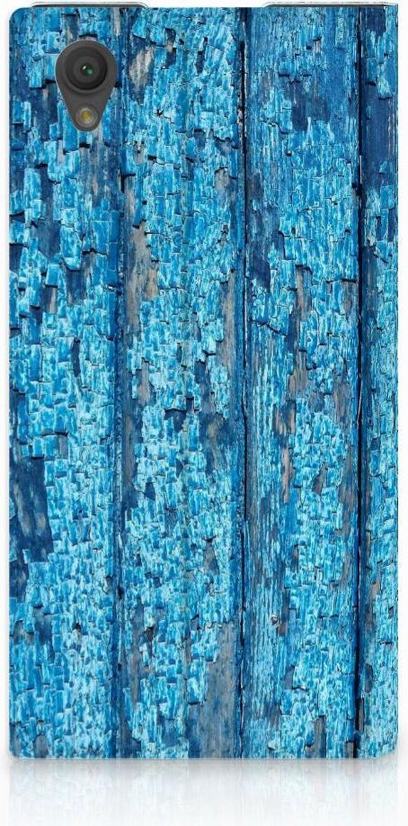 Sony Xperia L1 Book Wallet Case Wood Blue