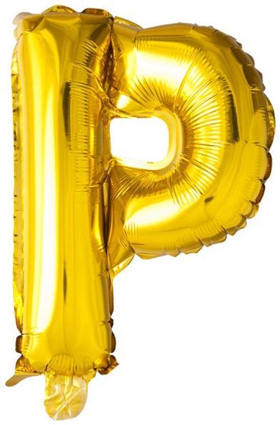 Correlaat geleidelijk Effectiviteit ballon - 100 cm - goud - letter - P | bol.com