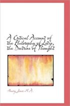 A Critical Account of the Philosophy of Lotze, the Doctrine of Thought