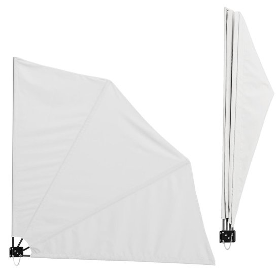 Windscherm balkonscherm opvouwbaar 160x160 cm wit | bol.com