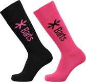 Barts Basic Skisock 2 Pack - Ski Sokken - Maat 39-42 - Black & Fuchsia