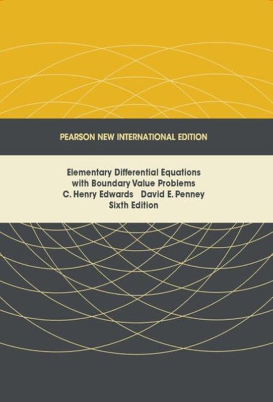 Elementary Differential Equations with Boundary Value Problems: Pearson  International Edition