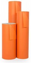 Cadeaupapier Oranje - Rol 50cm - 200m - 70gr | Winkelrol / Apparaatrol / Toonbankrol / Geschenkpapier / Kadopapier / Inpakpapier