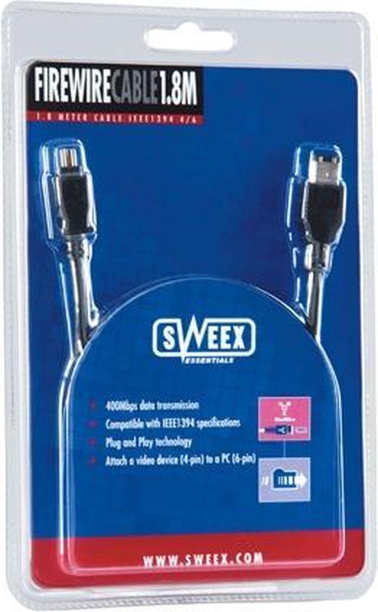 Sweex Firewire Cable 4P/6P 4.5M 4,5 m