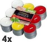 Blokverpakking van 18 theelichten citronella garden 17/38 Citronella/tomatenblad (4 stuks)