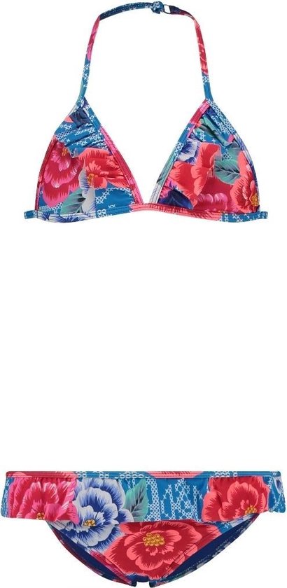 Shiwi Triangle bikini mexican flower - island blue - 92