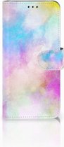 Geschikt voor Samsung Galaxy J6 2018 Uniek Bookcase Hoesje Watercolor Light