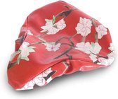 Basil Blossom Twig - Zadeldekje - Rode Bloesemprint