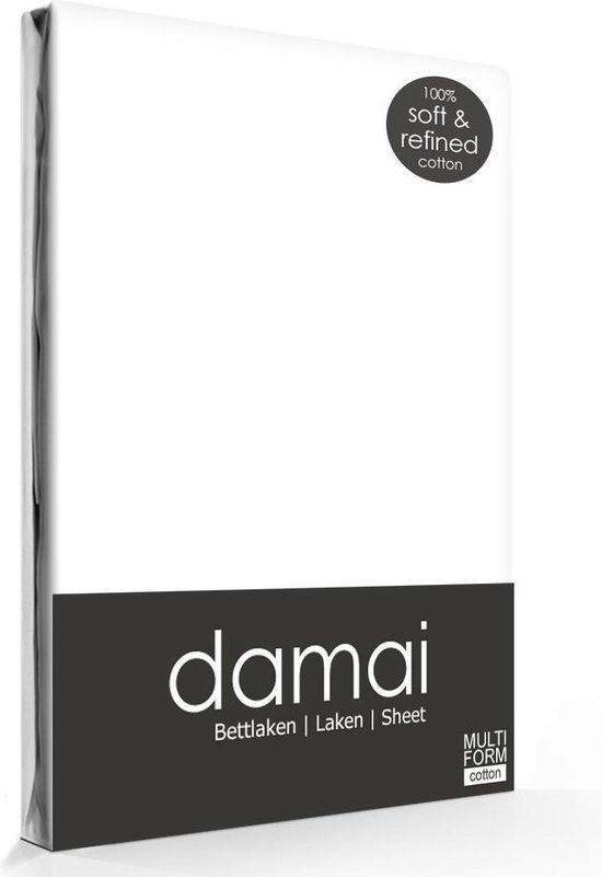 Laken de coton 160 x 260 (01) blanc Standard Damai