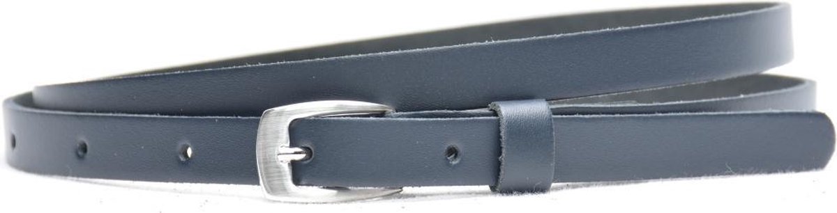 Moderiemen 1,5 cm smalle blauwe riem - 100% leder - Maat 95 - Totale lengte 110cm