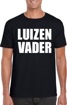 Luizenvader tekst t-shirt zwart heren XL