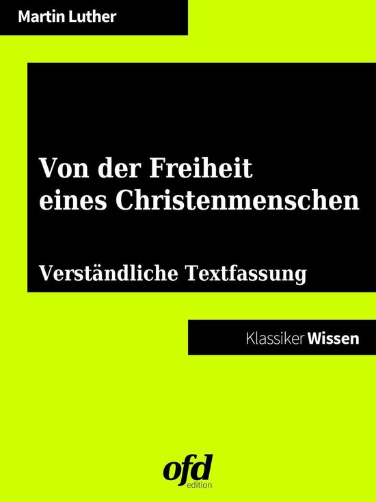 Von der Freiheit eines Christenmenschen - cover