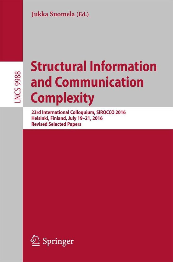 Lecture Notes in Computer Science 9988 - Structural Informat ... - cover