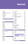 Pagina 9 van de Trotter gids met een inhoudsopgave, met secties over Dorset, Devon, Cornwall en Somerset.