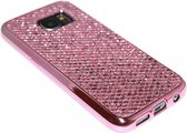 Bling bling hoesje roze Geschikt Voor Samsung Galaxy S7
