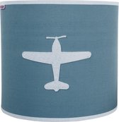 Taftan - Kinder - Wandlampje - Vliegtuig - 20 cm - grijs blauw