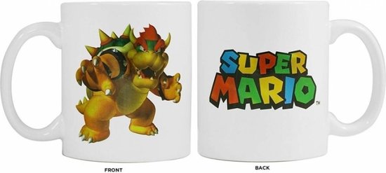 NINTENDO – Super Mario Bowser Matte Foil Decal Coffee Mug x1