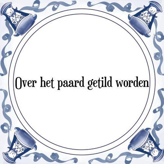 Tegeltje met Spreuk (Tegeltjeswijsheid) Over het