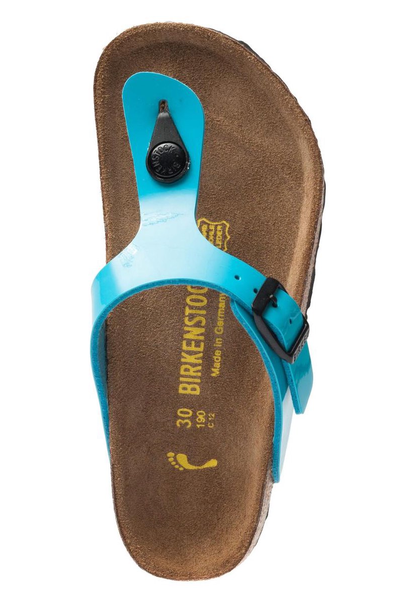 Birkenstock Gizeh Shiny Snake slippers blauw - Maat 38 | bol.com