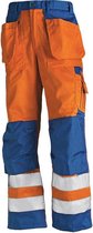 Blåkläder 1533-1860 Werkbroek High Vis Oranje/Korenblauw maat 52