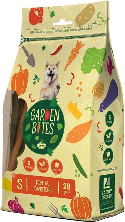 Garden Bites Dental Twisters Hondensnack Glutenvrij - S - 28 stuks