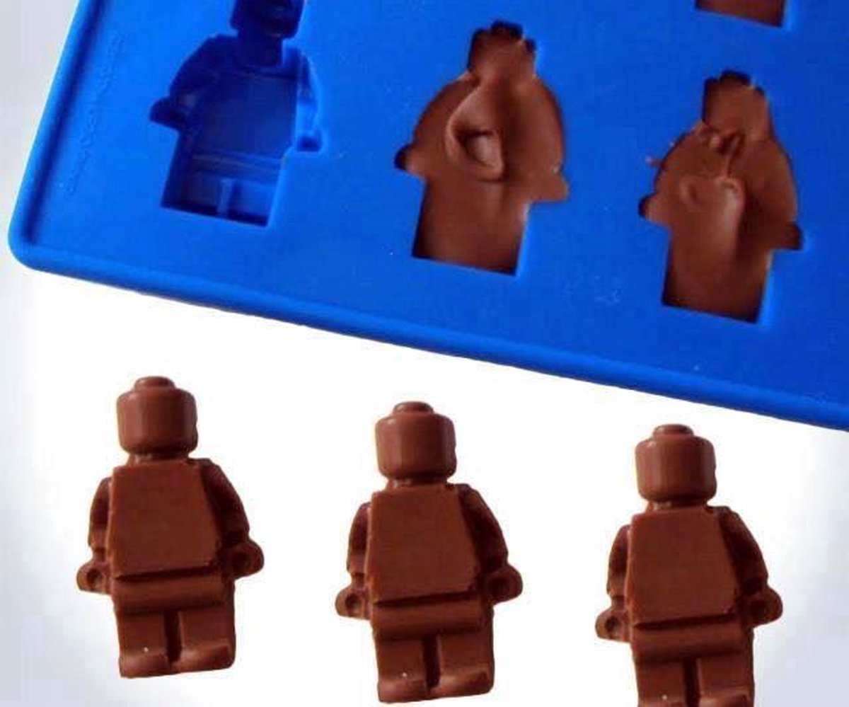 Coördineren Rusteloosheid constante IJsblokjes / Chocolade vorm, Lego Mannetje - 3 Delig | bol.com