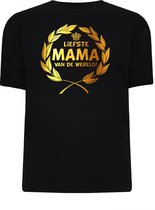 Funny shirt. Gouden Krans T-Shirt - Liefste Mama van de wereld (maat xl)