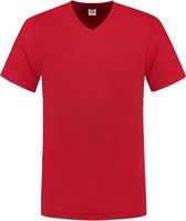 Tricorp 101005 T-Shirt V Hals Slim Fit Rood maat XXL