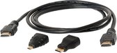 3 in 1 HDMI kabel (HDMI, Micro HDMI en Mini HDMI) - 1.5m