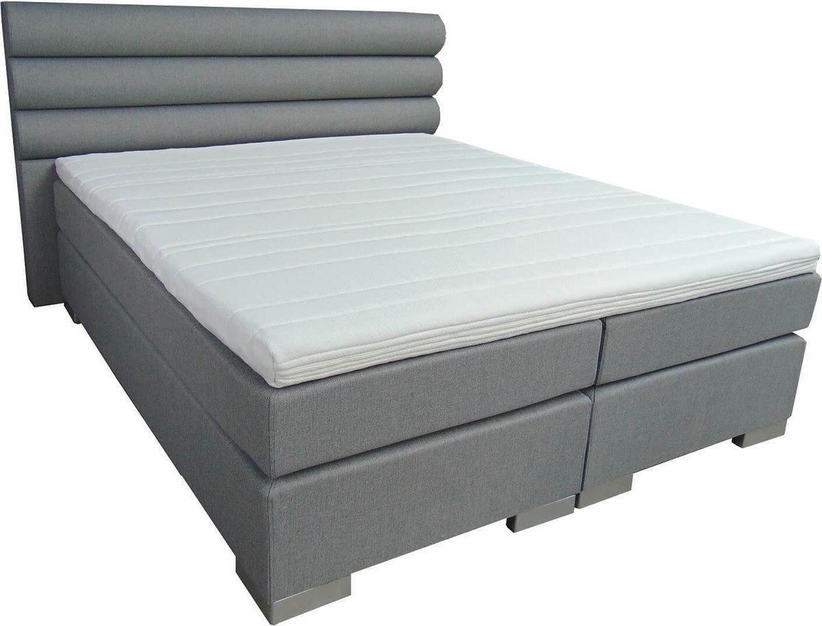 Slaaploods.nl Romance - Boxspring inclusief matras - 140x210 cm - Grijs