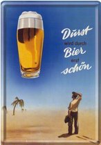 Durst wird durch bier erst schön  Metalen  Postcard 10 x14 cm