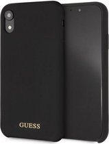 Guess Silicone Logo HardCase - Apple iPhone XR (6.1") - Zwart
