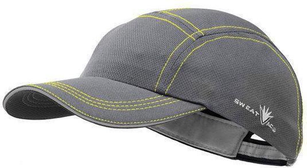 Sweatvac Race - Cap - Carbon met gele stiksels
