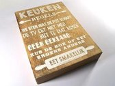 Tekst Blok Keuken Regels 25 x 18 cm