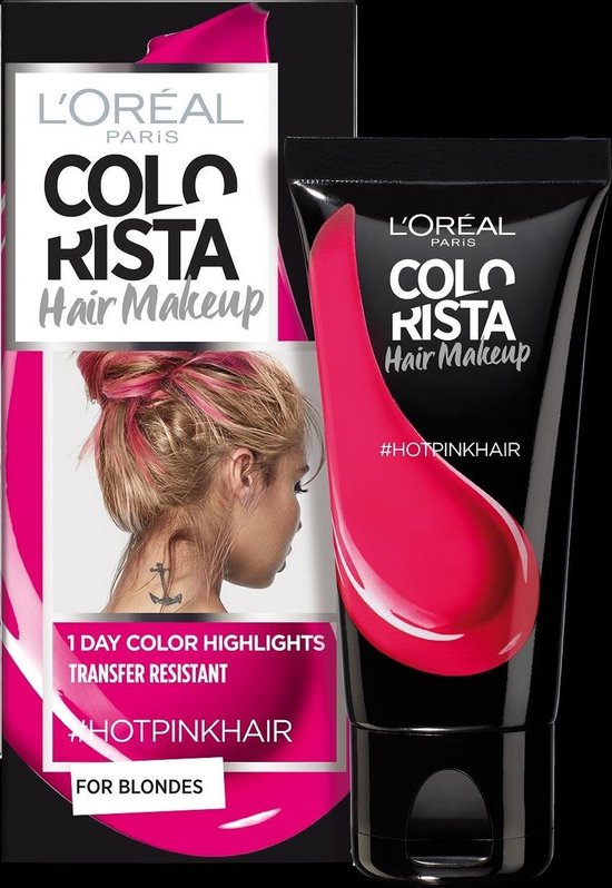 Vergemakkelijken gekruld magnetron L'Oréal Paris Colorista Hair Makeup - Hot Pink - 1 Dag Haarkleuring |  bol.com