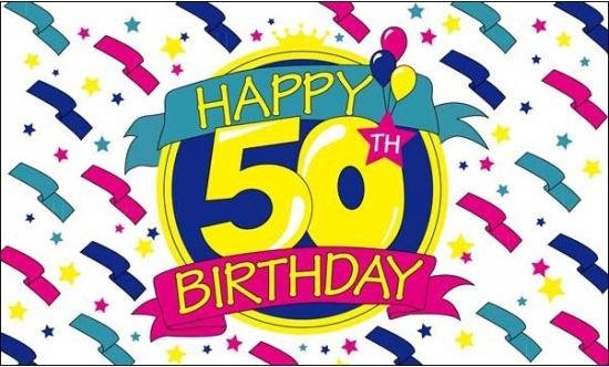 Happy Birthday vlag 50 jaar