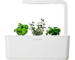 Binnentuin met LED-verlichting Click and Grow - Smart Herb Garden Wit - Basilicum