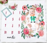 Baby mijlpaaldoek - mijlpaaldeken - milestone - Bloemen