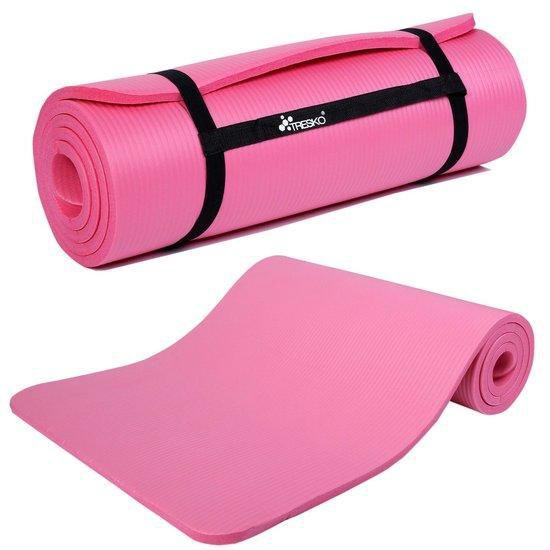 Sens Design Yogamat - Fitnessmat - 185x60 cm - 1,5 cm dik - Roze - Sens Design