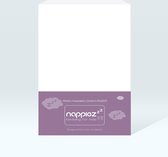 Nappiez - Molton hoeslaken 90x200 cm - Wit - Stretch
