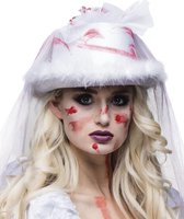8 stuks: Hoed Horror Bruid met sluier - Multi