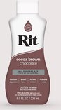Fles Rit Cacao Bruine kleurstof, met de tekst 'cocoa brown chocolate' en 'all purpose dye'.