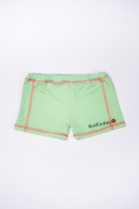 Ducksday - zwembroek - trunk - short -Wave - Groen - Wit - Jongen  - 8 jaar - UV beschermend - Promo
