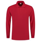 Tricorp Poloshirt lange mouw - Casual - 201009 - Rood - maat 5XL