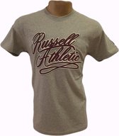 Russell Athletics Heren T.Shirt - Grijs/Bordeaux - Maat M