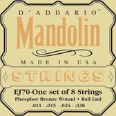 D'Addario EJ70 Phosphor Bronze Ball End Mandolin Strings 11-38