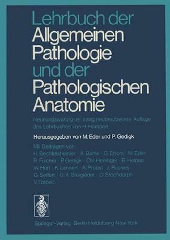 Lehrbuch Der Allgemeinen Pathologie Und Der Pathologischen Anatomie